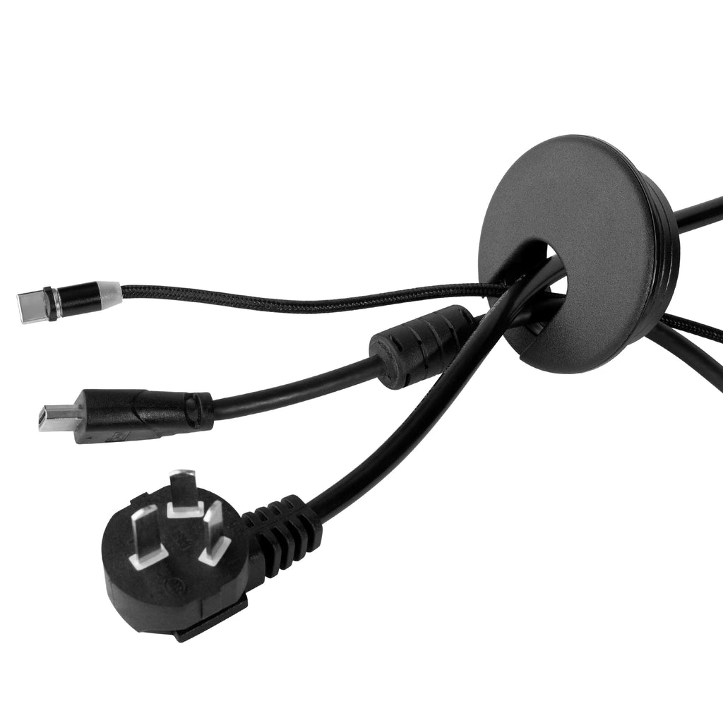 Cable Cord Grommet – Desk & Furniture Hole Cover Wire Pass Organizer
