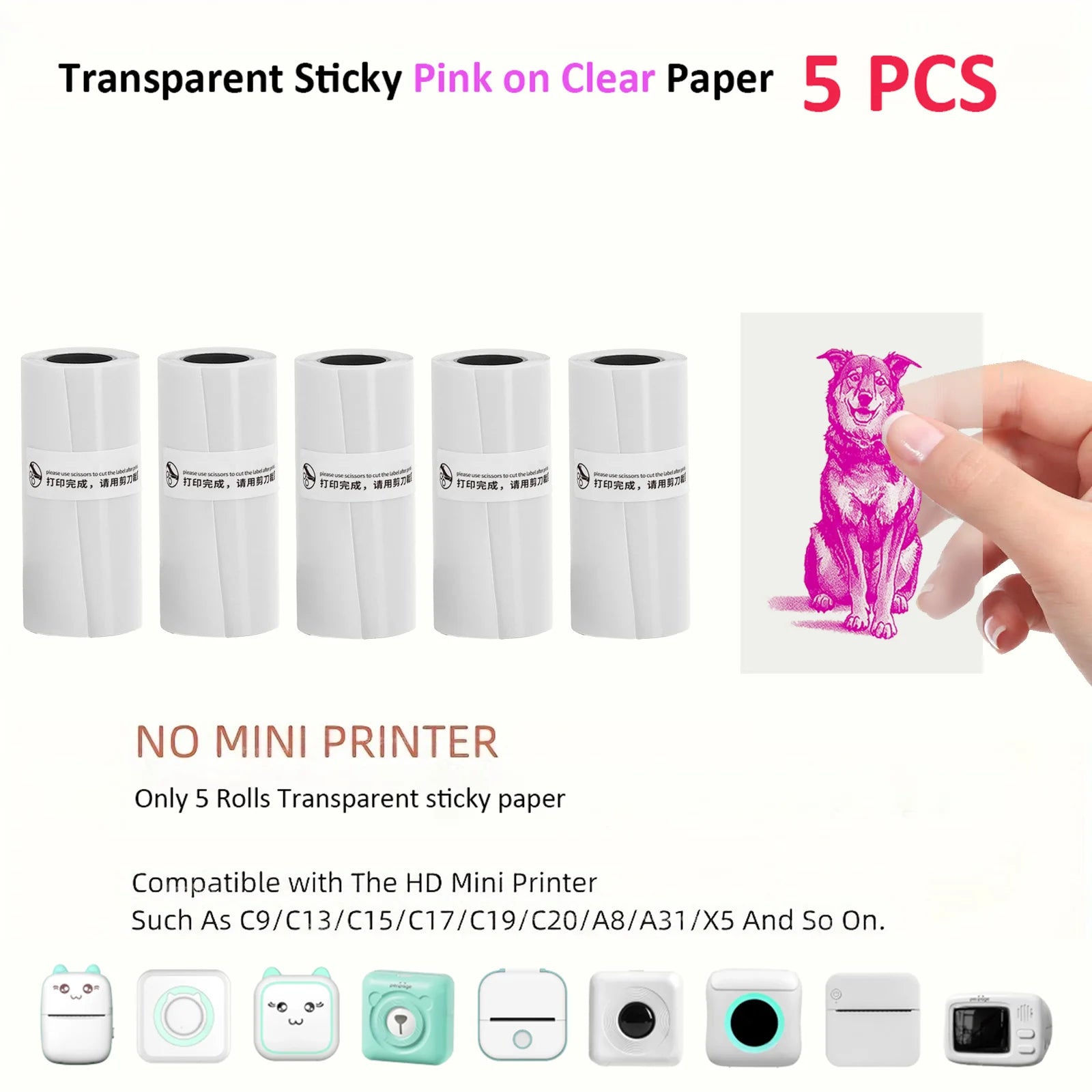 Mini Pocket Thermal Sticker Printer – Bluetooth Inkless Printer