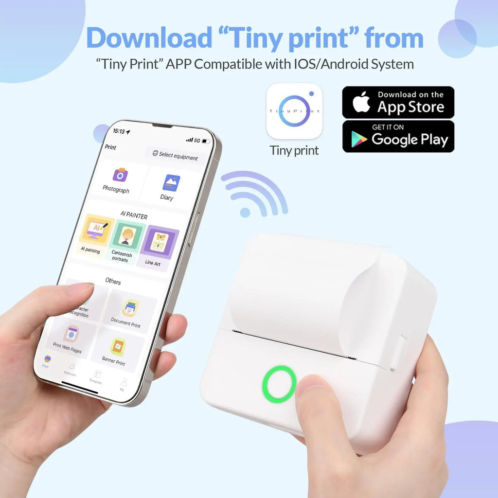 Mini Pocket Thermal Sticker Printer – Bluetooth Inkless Printer