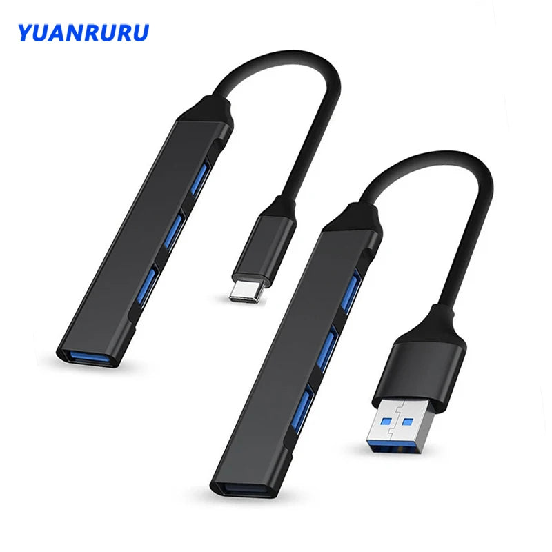 USB 3.0 Hub – 4 Port High-Speed Type C Splitter