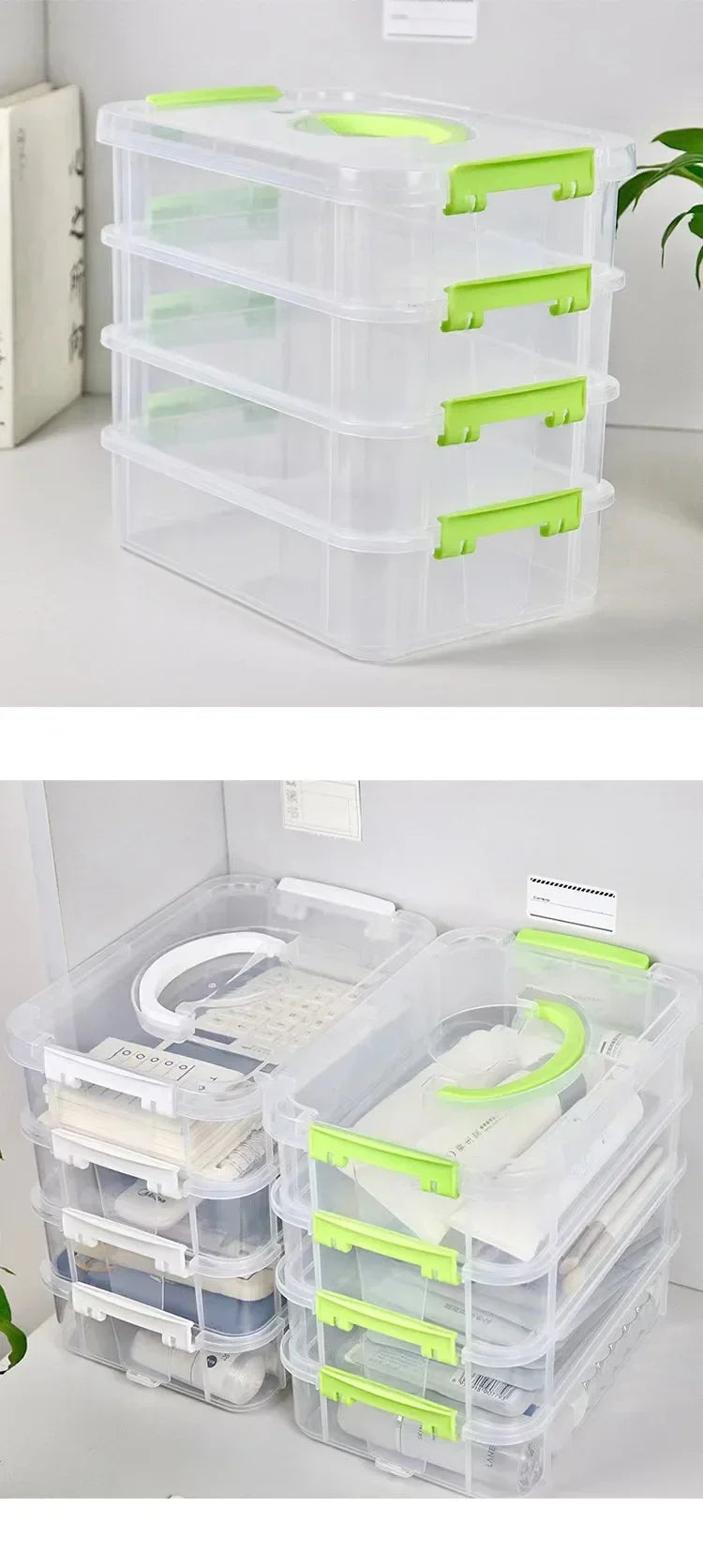 Extra Large 4-Tier Stackable Storage Box