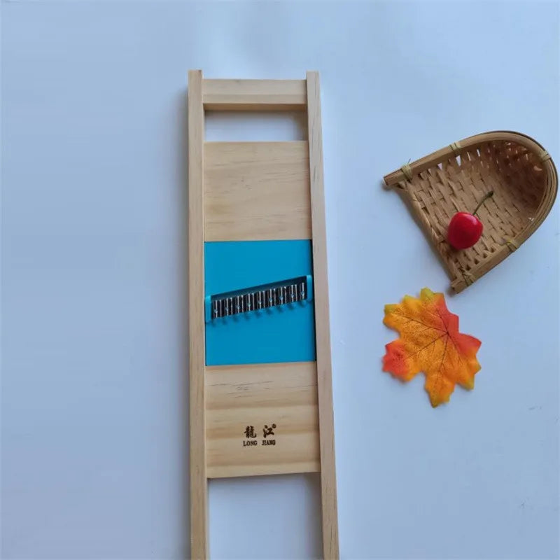 Stainless Wooden Vegetable Cutter