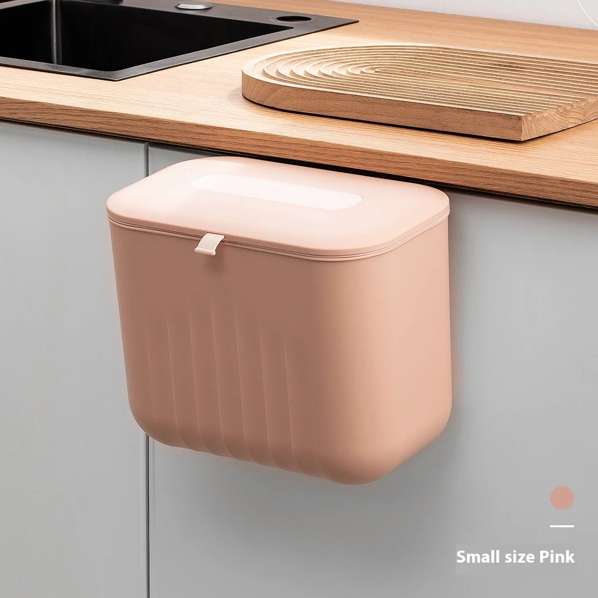 Trash Bin Without Punching – Wall-Mounted Silicone Handle Paper Basket