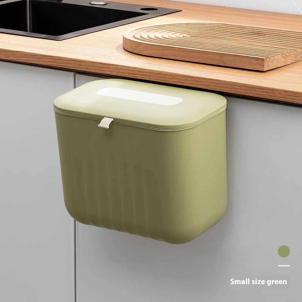 Trash Bin Without Punching – Wall-Mounted Silicone Handle Paper Basket