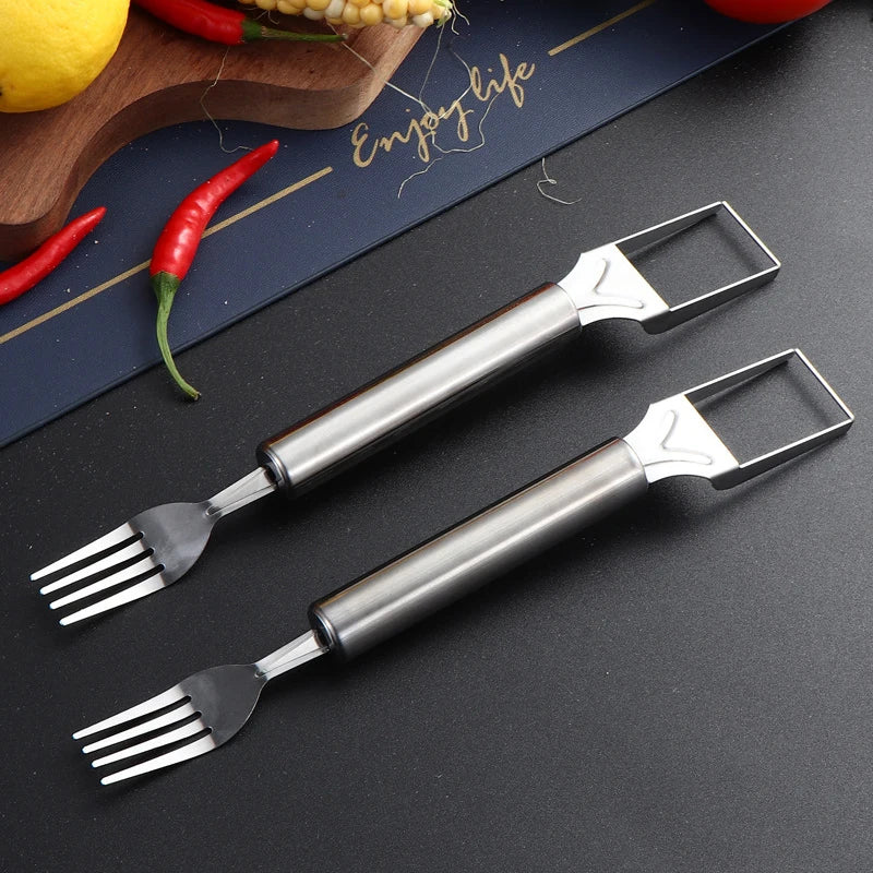 Portable 2In1 Watermelon Slicer Fork