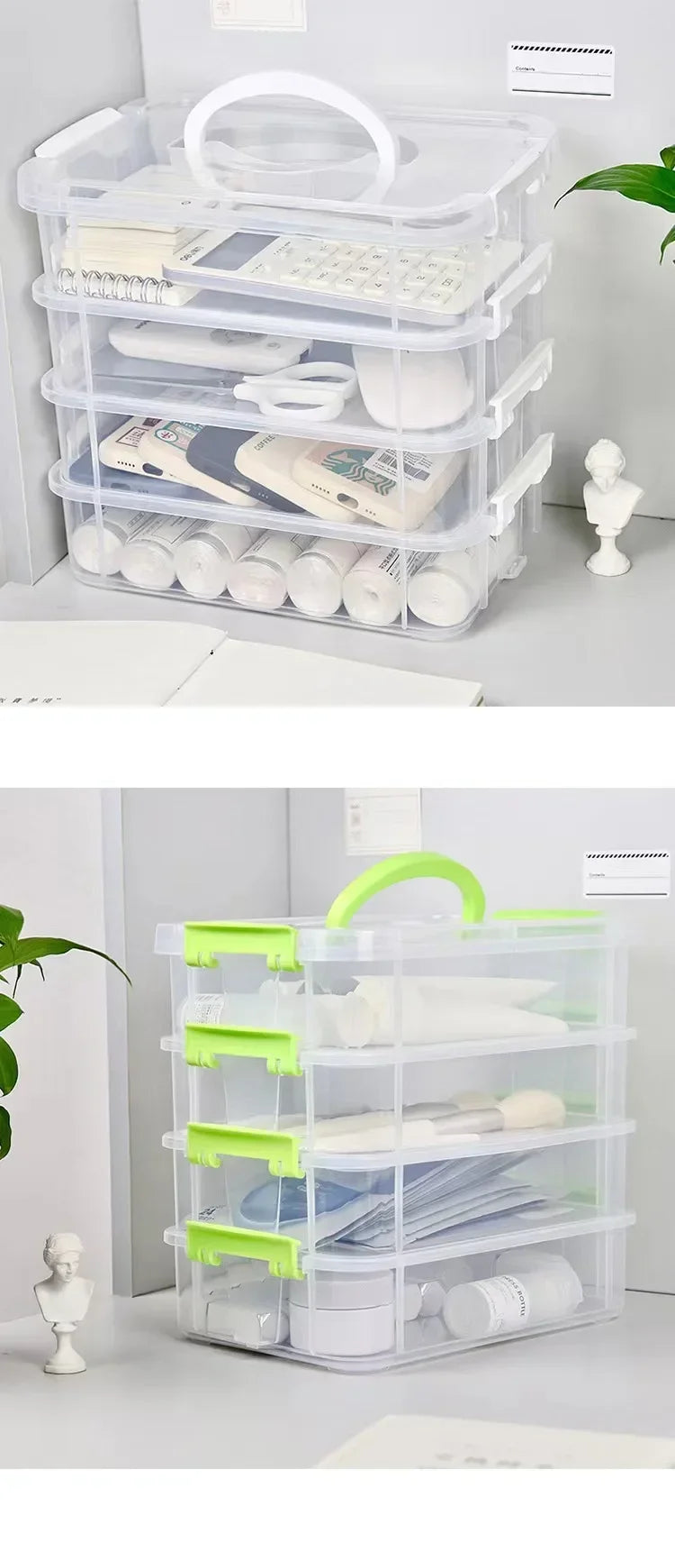 Extra Large 4-Tier Stackable Storage Box