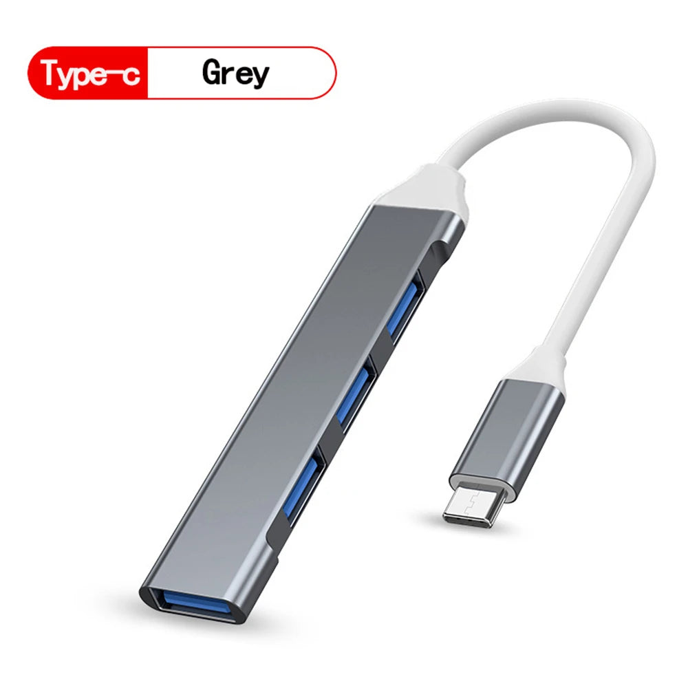 USB 3.0 Hub – 4 Port High-Speed Type C Splitter