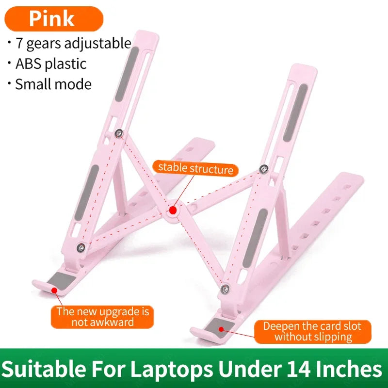 Adjustable Laptop Stand – Portable Foldable Notebook Bracket