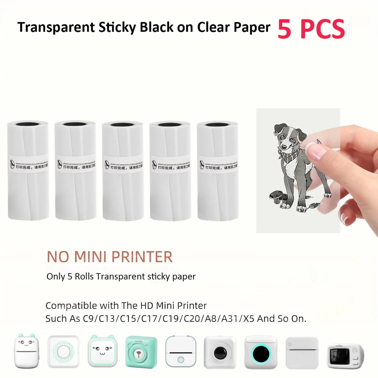 Mini Pocket Thermal Sticker Printer – Bluetooth Inkless Printer