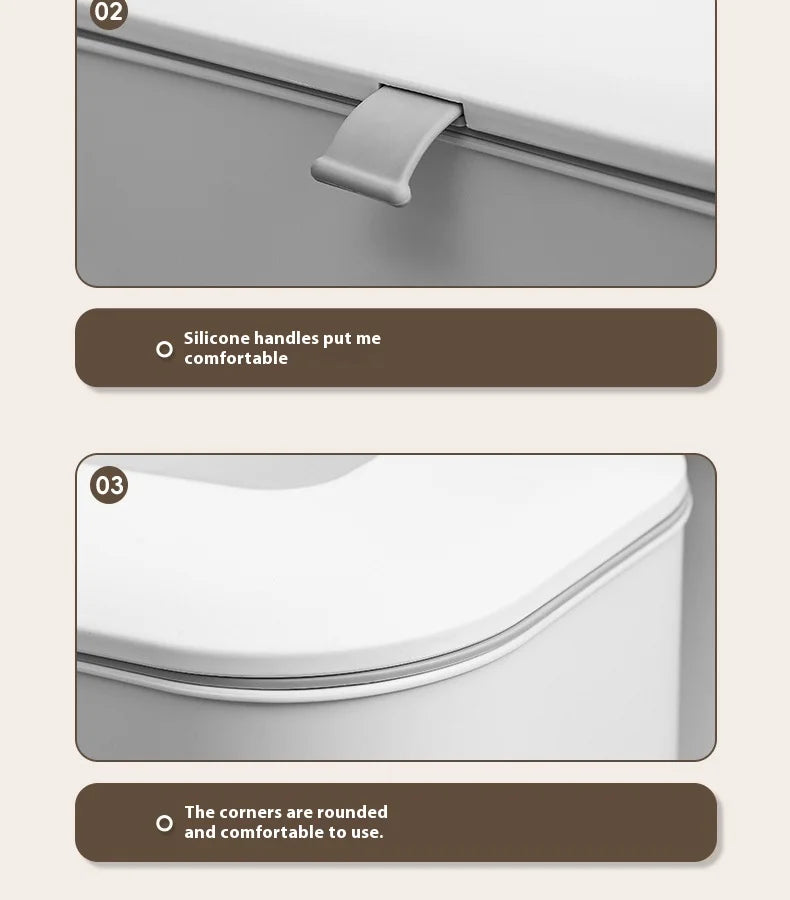 Trash Bin Without Punching – Wall-Mounted Silicone Handle Paper Basket