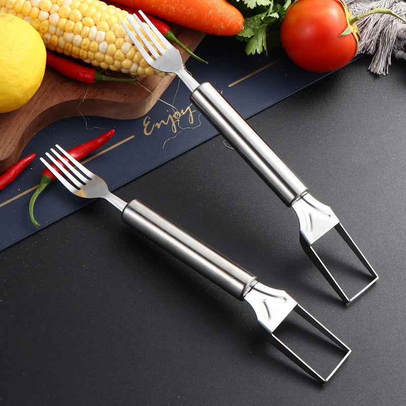 Portable 2In1 Watermelon Slicer Fork