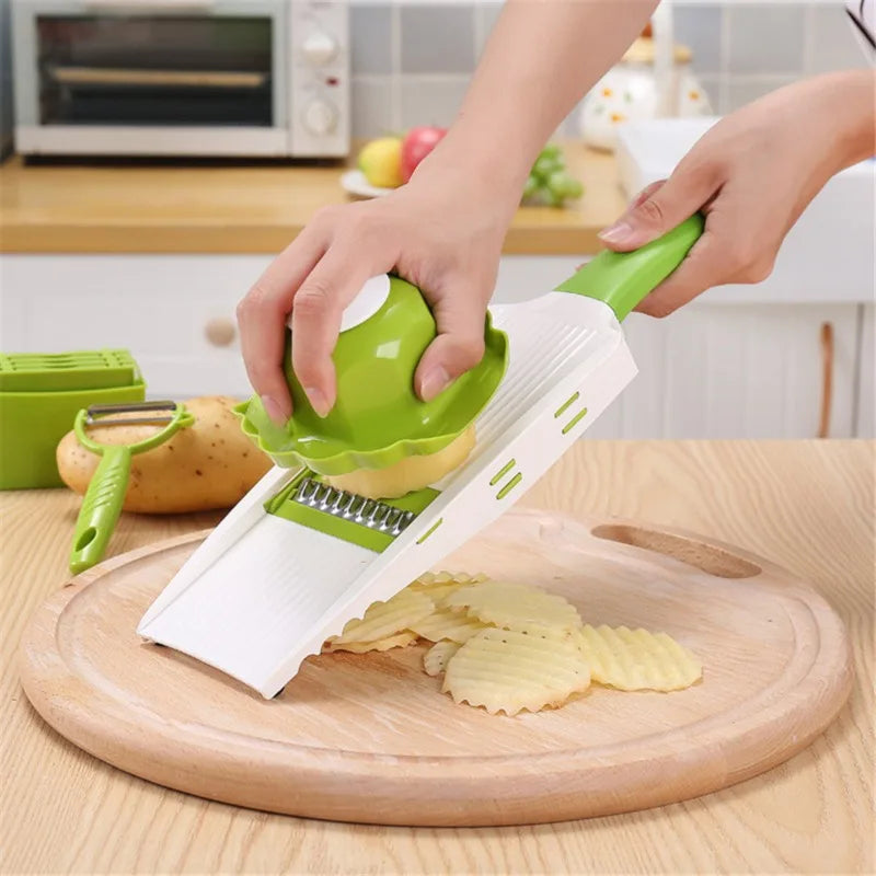 Stainless Wooden Vegetable Cutter