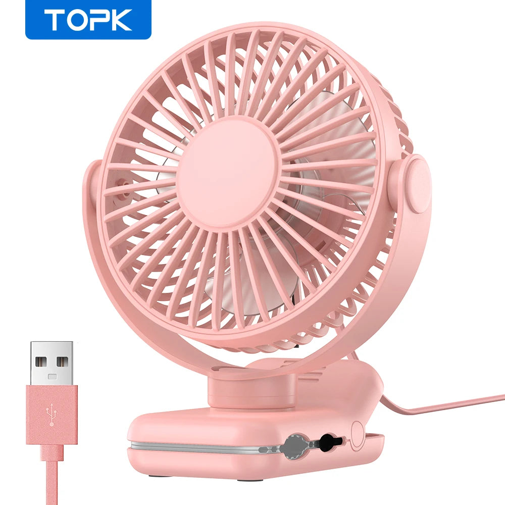 Mini USB Clip on Desk Fan