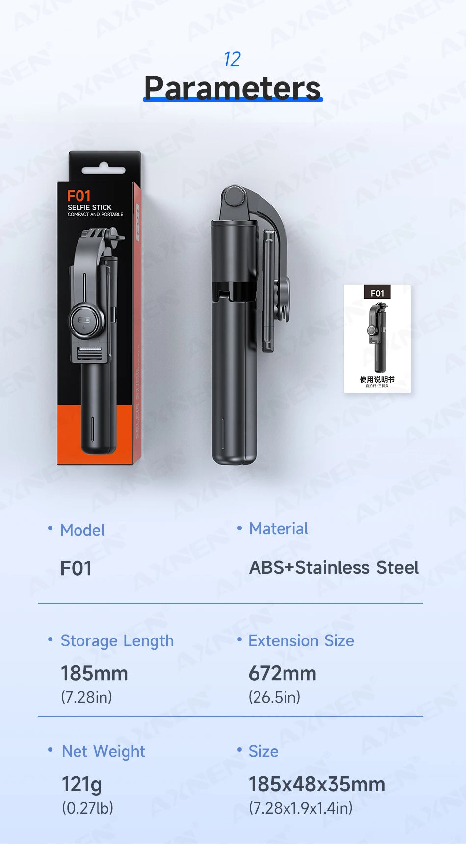 Bluetooth Selfie Stick Tripod Desktop Stand