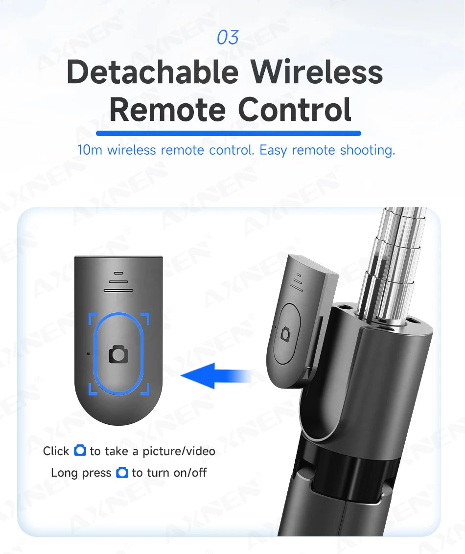 Bluetooth Selfie Stick Tripod Desktop Stand