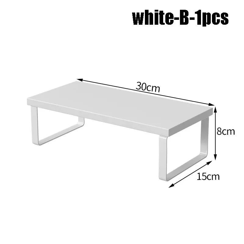 Simple Storage Rack & Desktop Computer Stand – Elevated Monitor Stand with Storage Pad