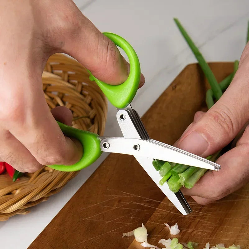 Multipurpose Cutting Shears – 3/5 Layer Herb Stripper Kitchen Scissors