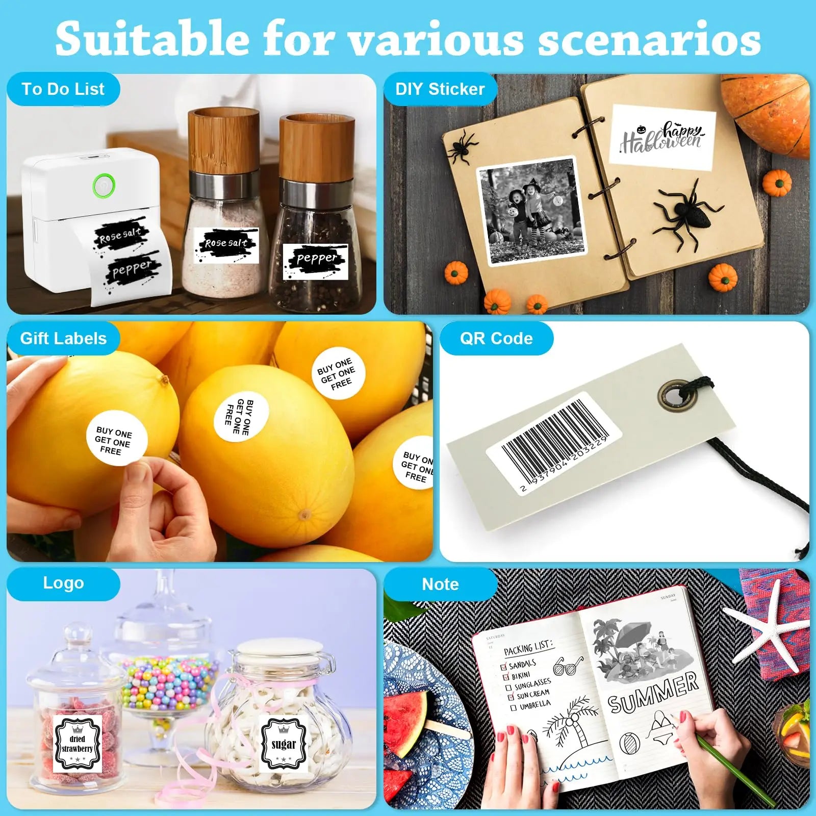 Mini Pocket Thermal Sticker Printer – Bluetooth Inkless Printer