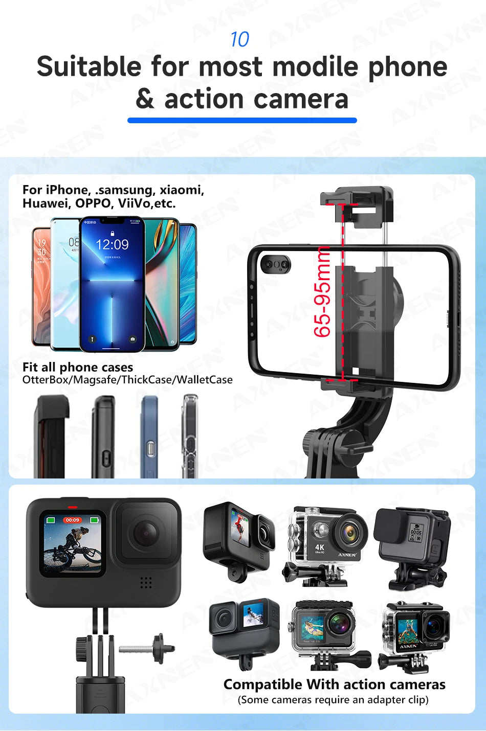 Bluetooth Selfie Stick Tripod Desktop Stand