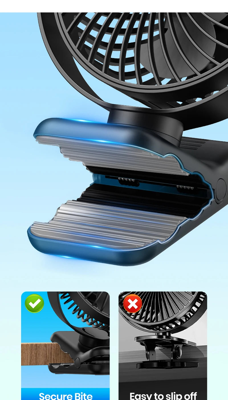 Mini USB Clip on Desk Fan