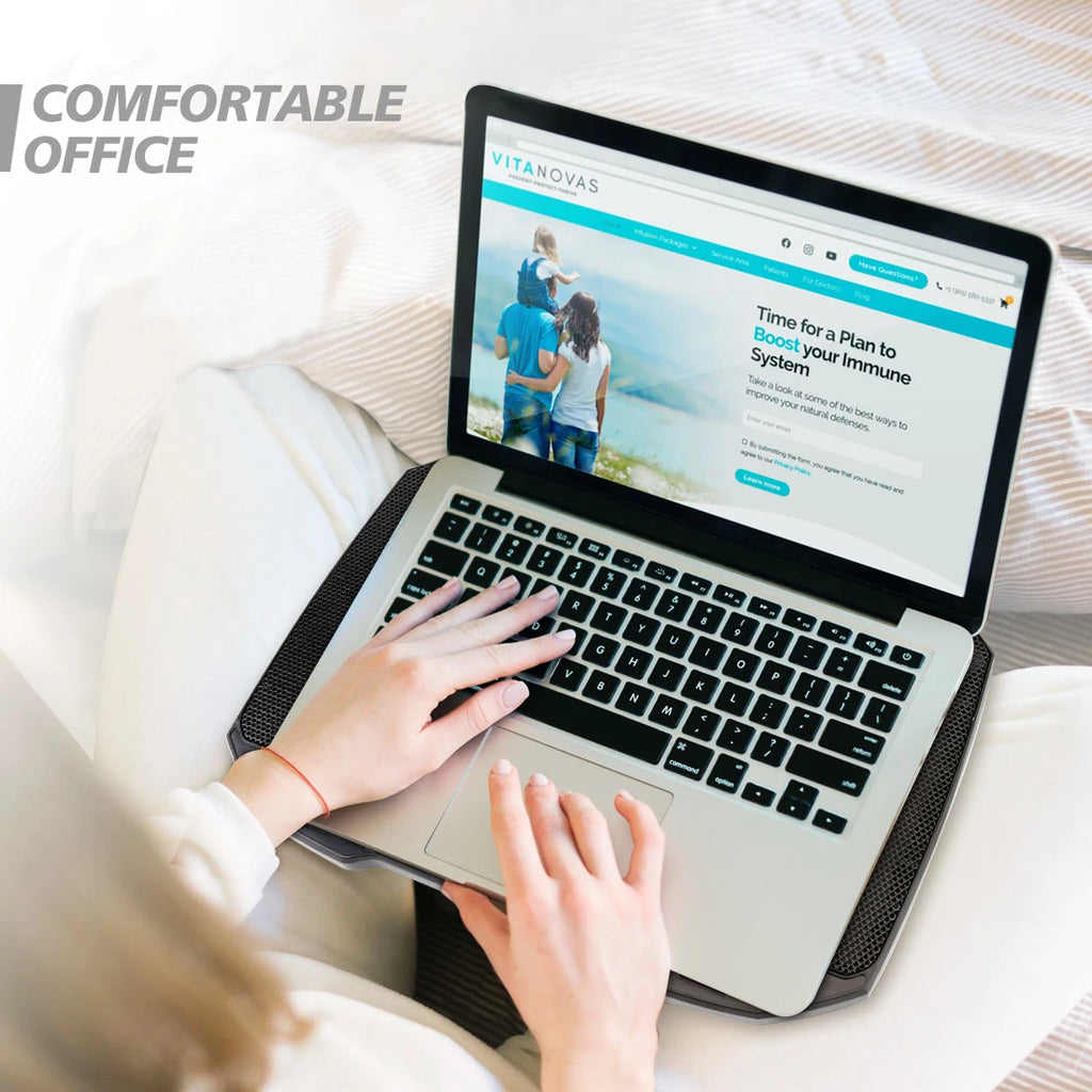 Laptop Cooling Pad – 12-17 Inch Cooler Stand with 5 Quiet Fans