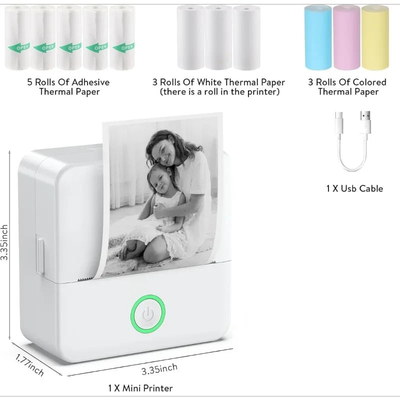 Mini Pocket Thermal Sticker Printer – Bluetooth Inkless Printer