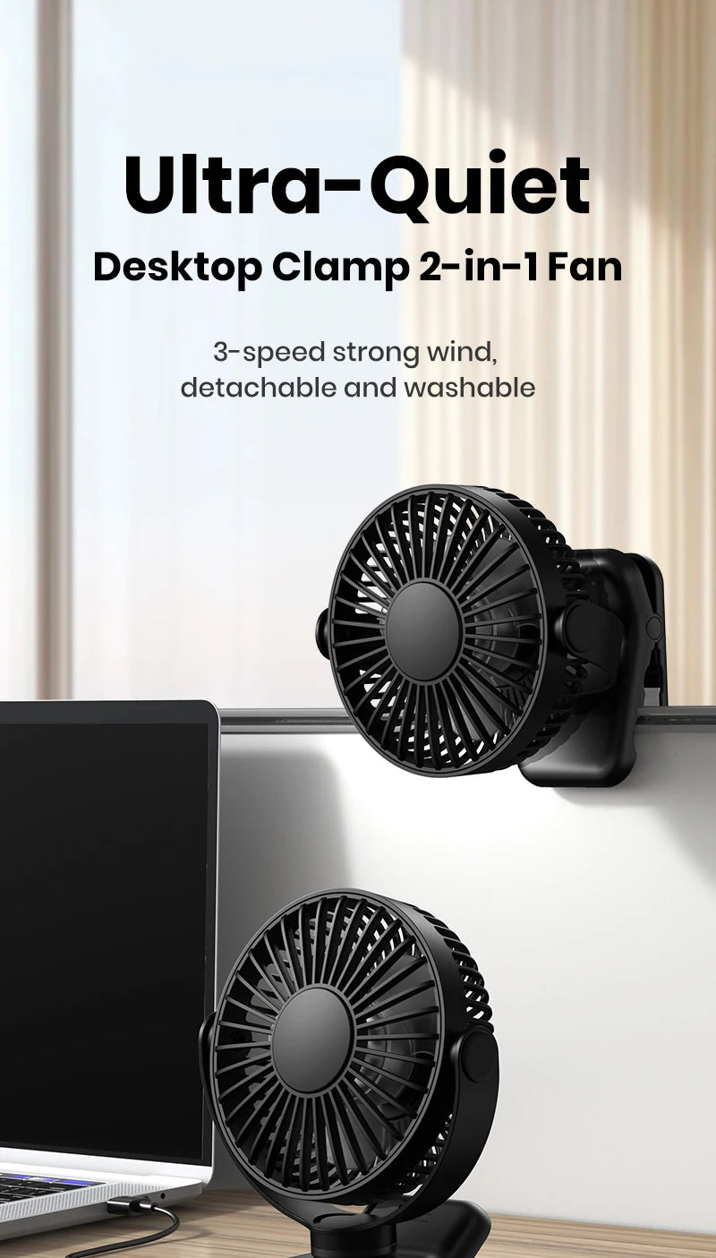Mini USB Clip on Desk Fan