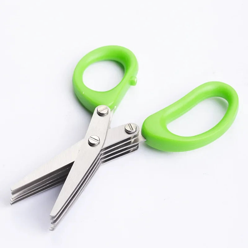 Multipurpose Cutting Shears – 3/5 Layer Herb Stripper Kitchen Scissors