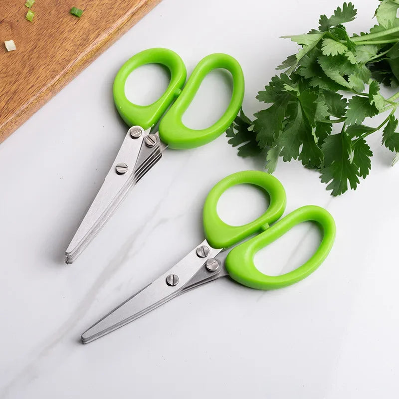 Multipurpose Cutting Shears – 3/5 Layer Herb Stripper Kitchen Scissors